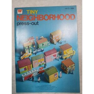 VTG 1976 Whitman Tiny Neighborhood Press-Out Book #1917 Unused Punch Out Set